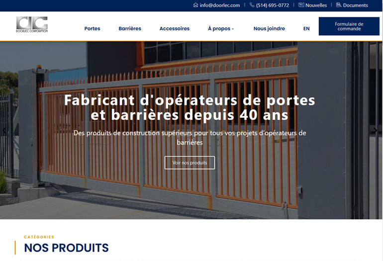 Nouveau site web